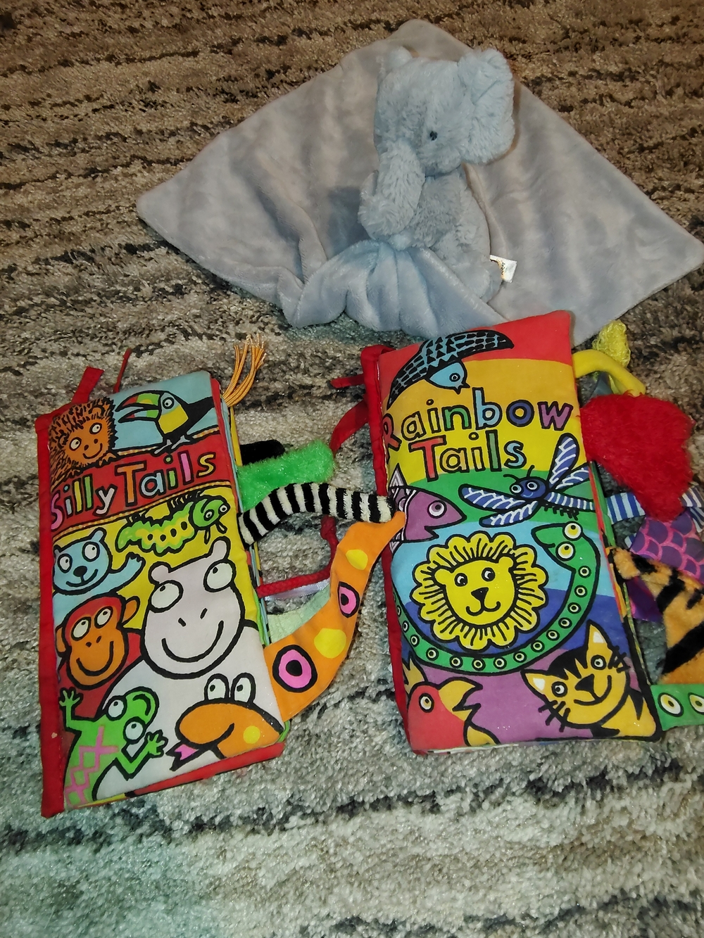 Rainbow Tails & Silly Tails Soft Cloth Activity Books And Taggie